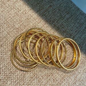 NWOT Gold Bangles Set of 10